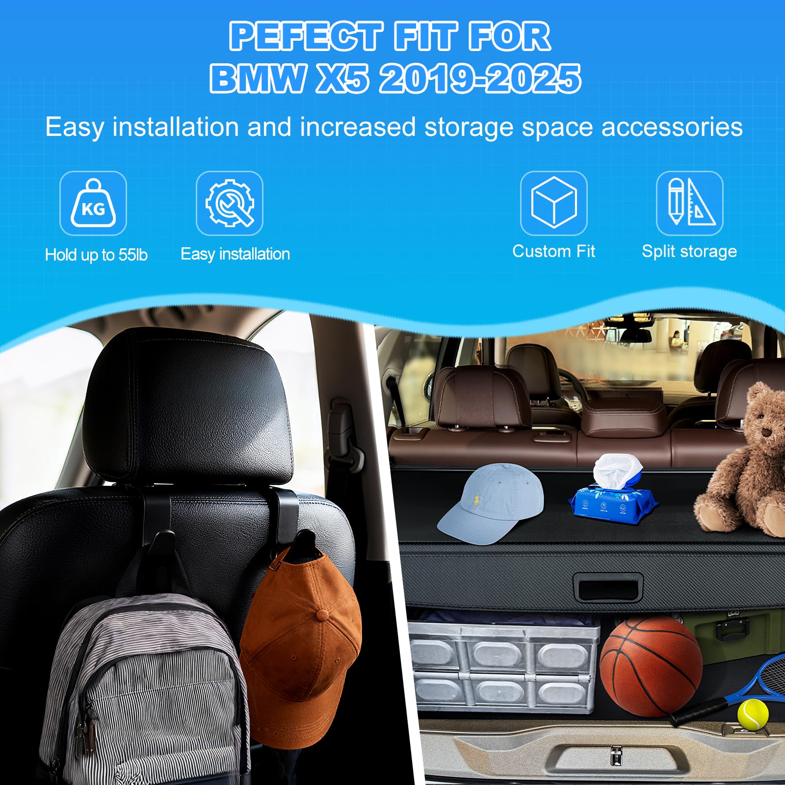Amazon.com: AUXKO Retractable Cargo Cover for BMW X5 2025-2019